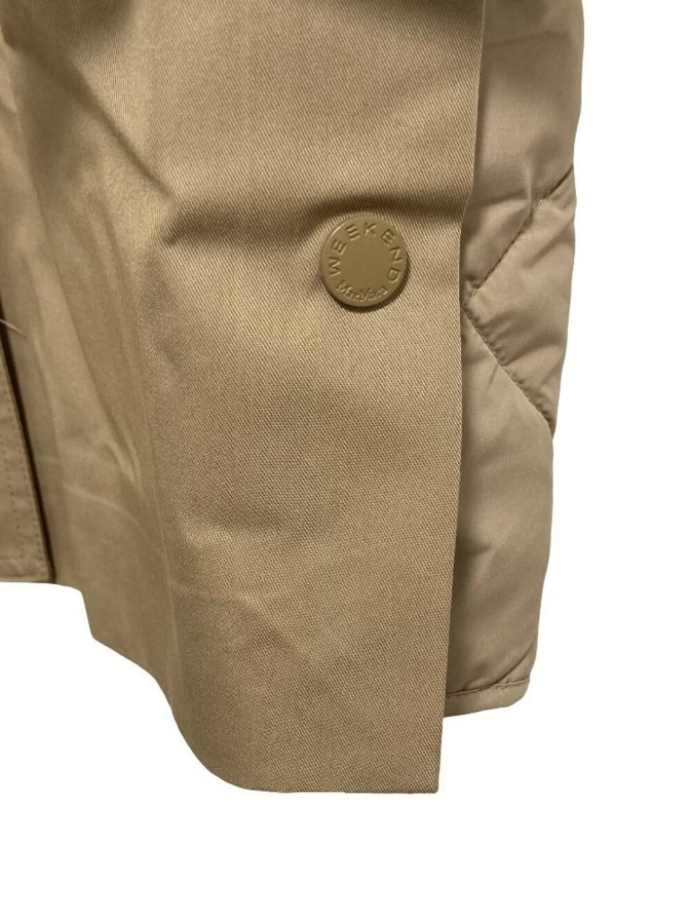 Max Mara Weekend Wkdmanna Quilted Trench Coat 36 Beige - Picture 9 of 14